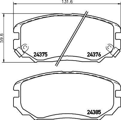 NF PARTS Комплект тормозных колодок, дисковый тормоз NF0012461